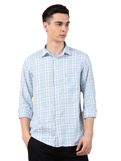 Casual Shirt for Men | Breathable & Soft with Color Fastness Slim Cotton Fabric Check Pattern
