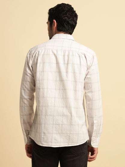 Casual Shirt for Men | Breathable & Soft with Color Fastness Regular Fit Spread Collar Neck Cotton Fabric Checkered Pattern