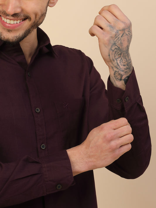 Shirt for Men | Breathable & Soft with Color Fastness Regular Fit Spread Collar Pure Cotton Fabric Checkered Pattern