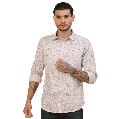 Shirt for Men | Breathable & Soft with Color Fastness Regular Fit Spread Collar Pure Cotton Fabric Printed Pattern