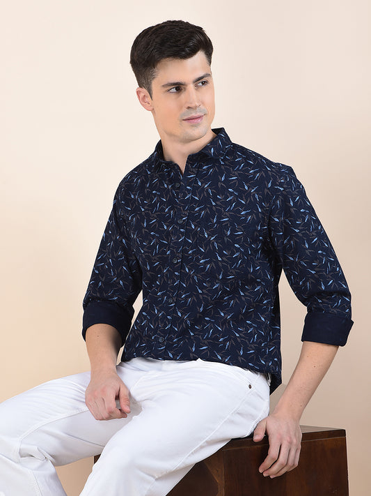 Casual Shirt for Men | Breathable & Soft with Color Fastness Slim Fit Cotton Fabric Printed Pattern
