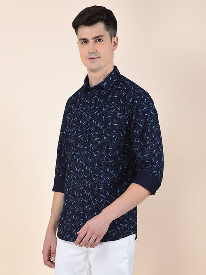 Casual Shirt for Men | Breathable & Soft with Color Fastness Slim Fit Cotton Fabric Printed Pattern