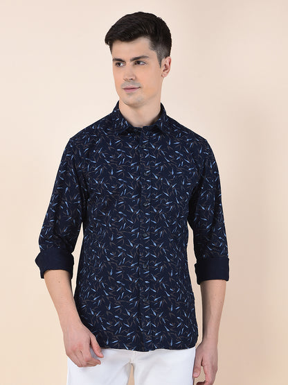Casual Shirt for Men | Breathable & Soft with Color Fastness Slim Fit Cotton Fabric Printed Pattern
