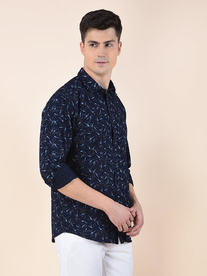 Casual Shirt for Men | Breathable & Soft with Color Fastness Slim Fit Cotton Fabric Printed Pattern