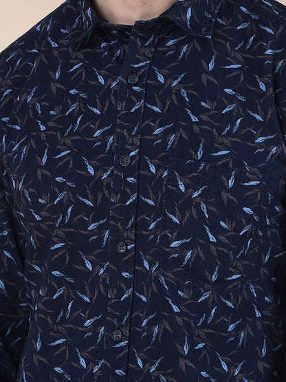 Casual Shirt for Men | Breathable & Soft with Color Fastness Slim Fit Cotton Fabric Printed Pattern