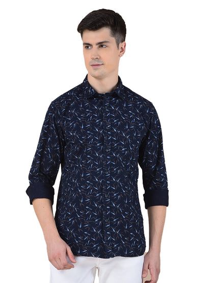 Casual Shirt for Men | Breathable & Soft with Color Fastness Slim Fit Cotton Fabric Printed Pattern