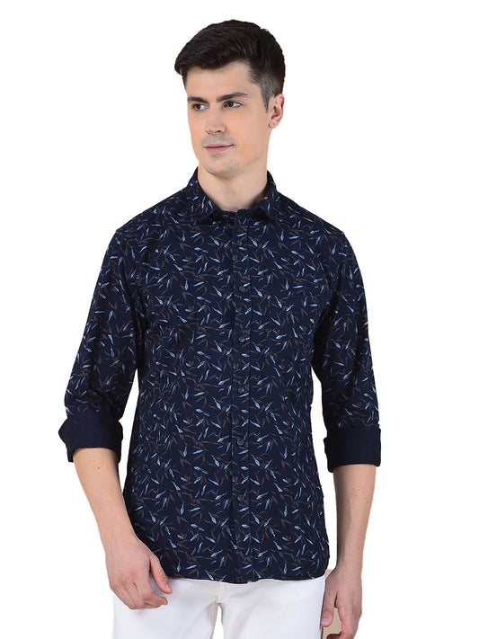 Casual Shirt for Men | Breathable & Soft with Color Fastness Slim Fit Cotton Fabric Printed Pattern