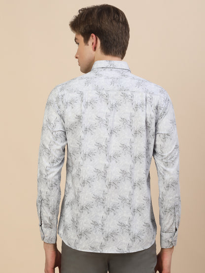 Casual Shirt for Men | Breathable & Soft with Color Fastness Regular Fit Spread Collar Neck Cotton Fabric Printed Pattern