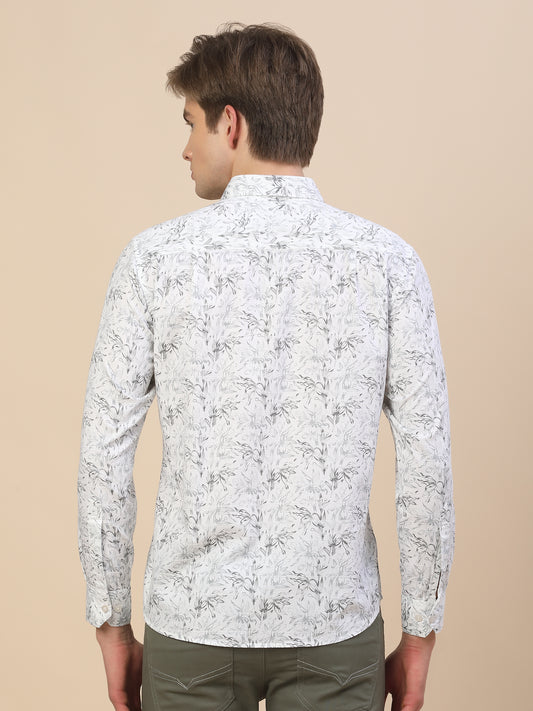 Casual Shirt for Men | Breathable & Soft with Color Fastness Regular Fit Spread Collar Neck Cotton Fabric Printed Pattern