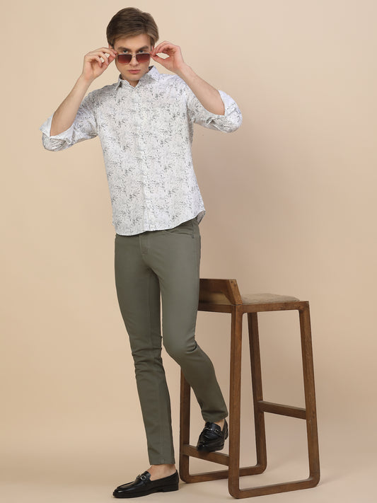 Casual Shirt for Men | Breathable & Soft with Color Fastness Regular Fit Spread Collar Neck Cotton Fabric Printed Pattern