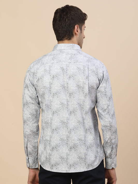 Casual Shirt for Men | Breathable & Soft with Color Fastness Regular Fit Spread Collar Neck Cotton Fabric Printed Pattern