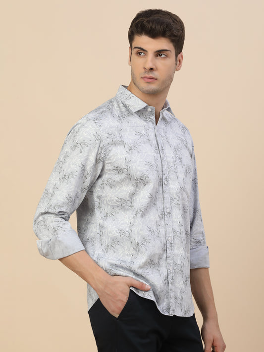 Casual Shirt for Men | Breathable & Soft with Color Fastness Regular Fit Spread Collar Neck Cotton Fabric Printed Pattern