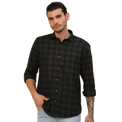 Shirt for Men | Breathable & Soft with Color Fastness Regular Fit Spread Collar Pure Cotton Fabric Checkered Pattern