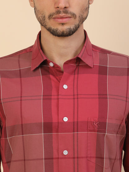 Men's Stylish Checkered Casual Shirt | Regular Fit | Full Sleeve | Pure Cotton | Smart Casual Wear