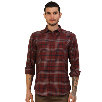 Men's Stylish Checkered Casual Shirt | Regular Fit | Full Sleeve | Pure Cotton | Smart Casual Wear