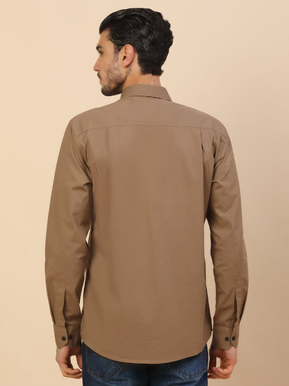 Men's Stylish Solid Casual Shirt | Regular Fit | Full Sleeve | Pure Cotton | Smart Casual Wear (Copy)