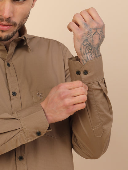 Men's Stylish Solid Casual Shirt | Regular Fit | Full Sleeve | Pure Cotton | Smart Casual Wear (Copy)