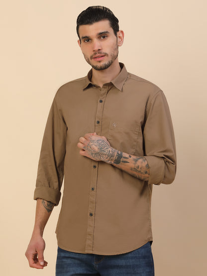 Men's Stylish Solid Casual Shirt | Regular Fit | Full Sleeve | Pure Cotton | Smart Casual Wear (Copy)