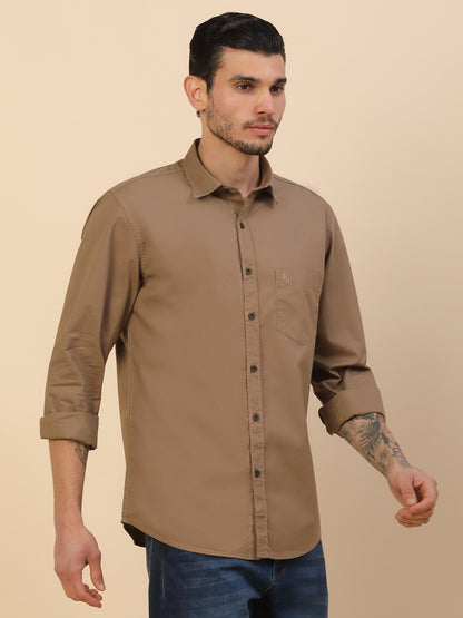 Men's Stylish Solid Casual Shirt | Regular Fit | Full Sleeve | Pure Cotton | Smart Casual Wear (Copy)