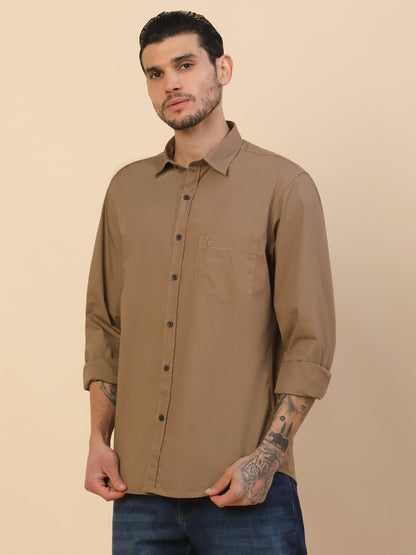Men's Stylish Solid Casual Shirt | Regular Fit | Full Sleeve | Pure Cotton | Smart Casual Wear (Copy)