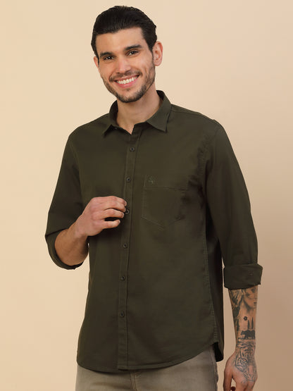 Men's Stylish Solid Casual Shirt | Regular Fit | Full Sleeve | Pure Cotton | Smart Casual Wear (Copy) (Copy)