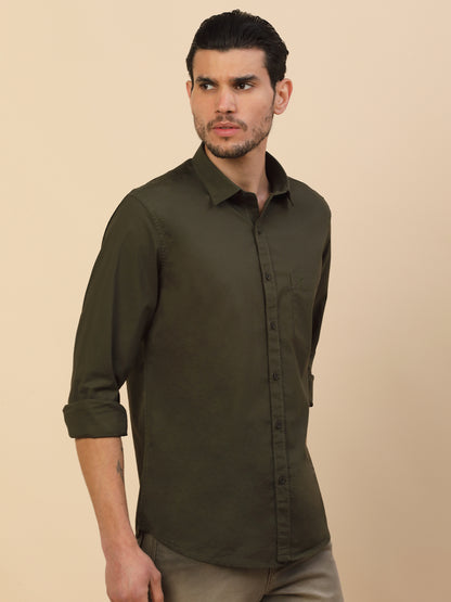Men's Stylish Solid Casual Shirt | Regular Fit | Full Sleeve | Pure Cotton | Smart Casual Wear (Copy) (Copy)