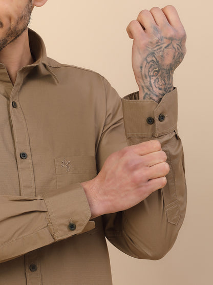 Men's Stylish Solid Casual Shirt | Regular Fit | Full Sleeve | Cotton Blend | Smart Casual Wear