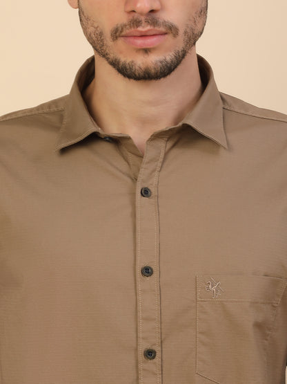 Men's Stylish Solid Casual Shirt | Regular Fit | Full Sleeve | Cotton Blend | Smart Casual Wear