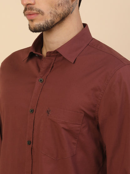 Men's Stylish Solid Casual Shirt | Regular Fit | Full Sleeve | Cotton Blend | Smart Casual Wear