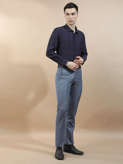 Casual Shirt for Men l Breathable & Soft with Color Fastness Slim Fit Nylon Viscose Fabric Self Design Pattern