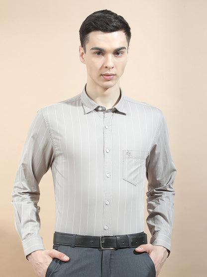 Casual Shirt for Men l Breathable & Soft with Color Fastness Slim Fit  Cotton Fabric Striped Pattern