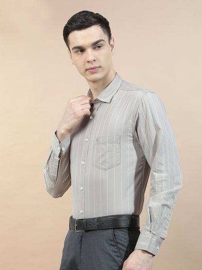 Casual Shirt for Men l Breathable & Soft with Color Fastness Slim Fit  Cotton Fabric Striped Pattern