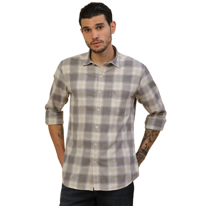 Men's Stylish Checkered Casual Shirt | Regular Fit | Full Sleeve | Pure Cotton | Smart Casual Wear