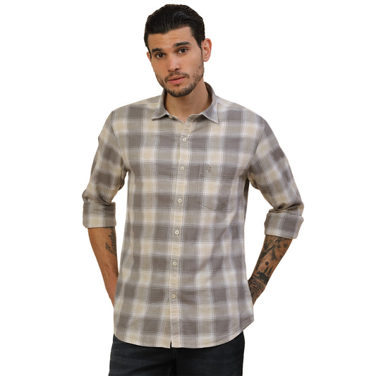 Men's Stylish Checkered Casual Shirt | Regular Fit | Full Sleeve | Pure Cotton | Smart Casual Wear