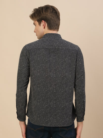 Casual Shirt for Men | Breathable & Soft with Color Fastness Regular Fit Spread Collar Neck Cotton Fabric Printed Pattern