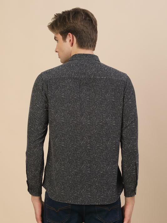 Casual Shirt for Men | Breathable & Soft with Color Fastness Regular Fit Spread Collar Neck Cotton Fabric Printed Pattern