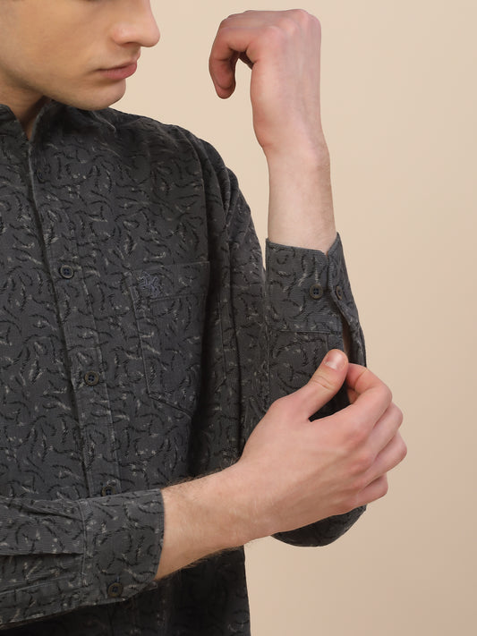 Casual Shirt for Men | Breathable & Soft with Color Fastness Regular Fit Spread Collar Neck Cotton Fabric Printed Pattern