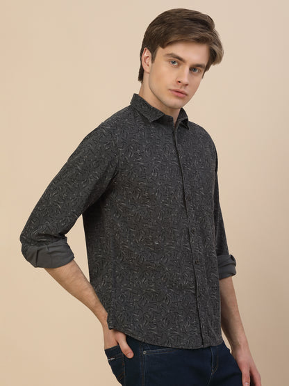 Casual Shirt for Men | Breathable & Soft with Color Fastness Regular Fit Spread Collar Neck Cotton Fabric Printed Pattern