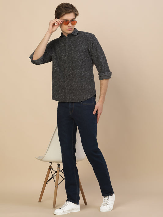 Casual Shirt for Men | Breathable & Soft with Color Fastness Regular Fit Spread Collar Neck Cotton Fabric Printed Pattern