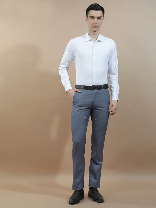 Casual Shirt for Men l Breathable & Soft with Color Fastness Slim Fit Polyester Stretch Fabric Self Design Pattern