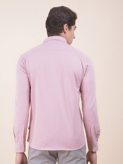 Men's Onion Self Design Slim Fit Full Sleeve Casual Shirt
