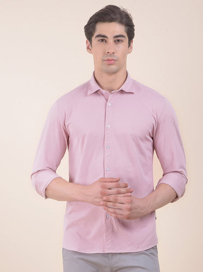 Men's Onion Self Design Slim Fit Full Sleeve Casual Shirt