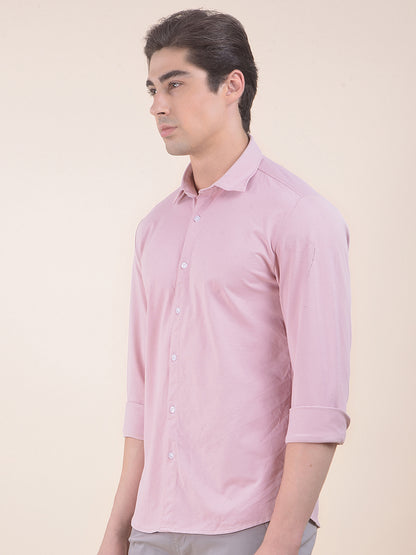Men's Onion Self Design Slim Fit Full Sleeve Casual Shirt