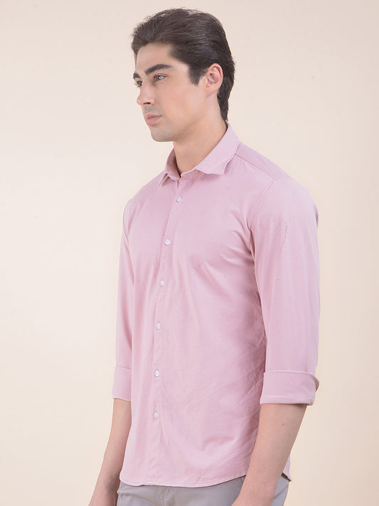 Men's Onion Self Design Slim Fit Full Sleeve Casual Shirt