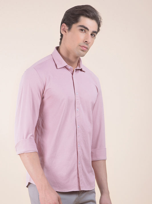 Men's Onion Self Design Slim Fit Full Sleeve Casual Shirt