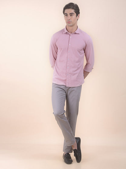 Men's Onion Self-Design Slim Fit Full Sleeve Casual Shirt