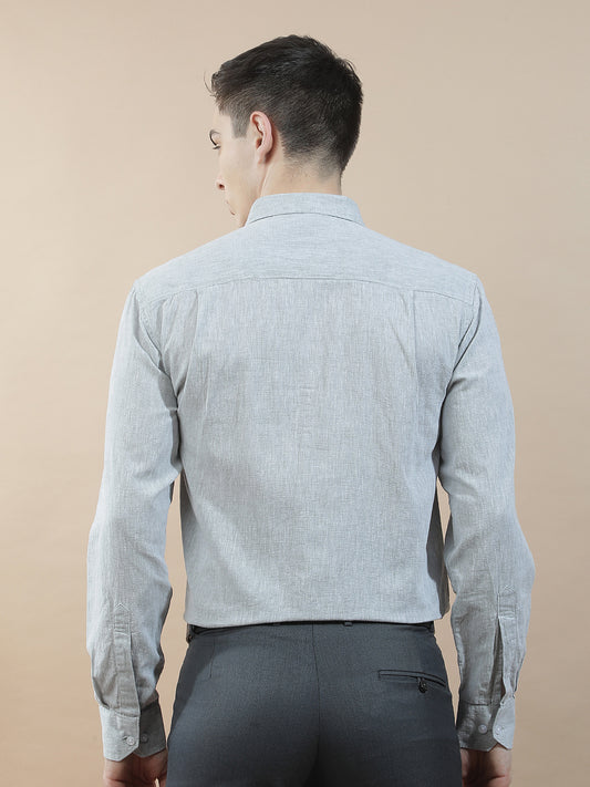 Casual Shirt for Men l Breathable & Soft with Color Fastness Slim Fit Cotton-Linen Fabric Solid Pattern
