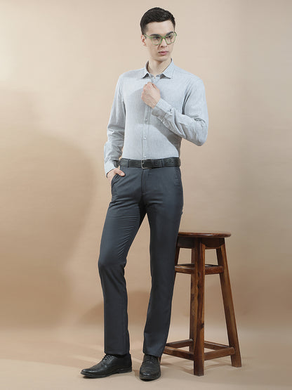Casual Shirt for Men l Breathable & Soft with Color Fastness Slim Fit Cotton-Linen Fabric Solid Pattern