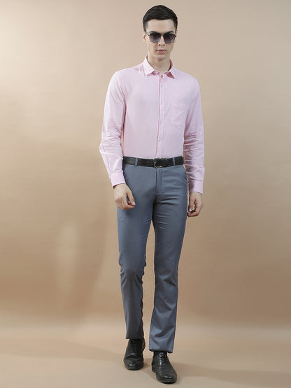 Casual Shirt for Men l Breathable & Soft with Color Fastness Slim Fit Cotton-Linen Fabric Solid Pattern