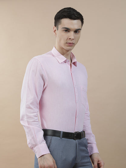 Casual Shirt for Men l Breathable & Soft with Color Fastness Slim Fit Cotton-Linen Fabric Solid Pattern